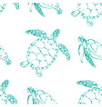 sea turtles seamless background vector image