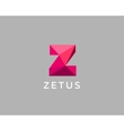 abstract trend polygon letter z logo design vector image