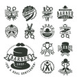 vintage barber logo retro style haircutter vector image