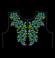 a pattern for embroidery the neck of clothing vector image