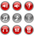 audio buttons vector image
