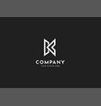 letter k logo design template monogram style vector image