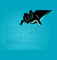 puppet master controlling graphic chart vector image