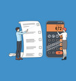 family planning budget on calculator vector image