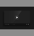 dark black video player template skin design vector image vector image
