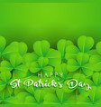 background of shamrock for st patricks day vector image vector image