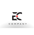 ec logo letter design vector image