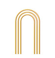 golden realistic arch gold 3d frame shiny vector image