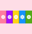 set of bright seamless creative backgrounds vector image vector image