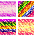 set of colorful geometric textures vector image