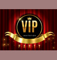 vip theatre golden sign event premium vector image