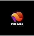 logo brain gradient colorful style vector image vector image