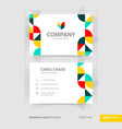 business card template vector image