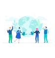 international project - flat design style vector image vector image