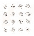 set of handwritten letters vector image