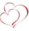 two lovers heart vector image