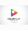 color play logo template design emblem vector image