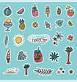 summer set of design elements tropical leaves vector image