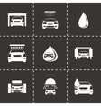 car wash icons set vector image vector image