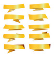 golden paper label with shadow vector image