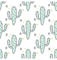 green mint cactuses seamless pattern vector image