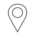 map pointer pin line icon flat isolated vector image