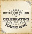 wedding invitation vector image vector image