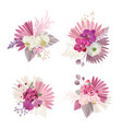 floral tropical bouquet boho collection vector image vector image