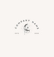 logotype template mystical moon and stars stars vector image vector image
