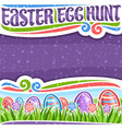 poster for easter egg hunt vector image vector image