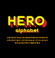 superhero font vector image