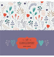 vintage wedding invitation vector image