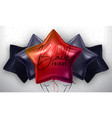 black friday sale poster with star shaped balloons vector image