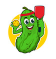 pickle mascot cartoon vector image