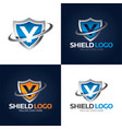 shield logo and icon vector image vector image