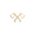 design crossed axes hand drawn with thin vector image vector image