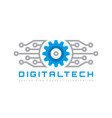 digital tech - business logo template vector image