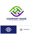 letter f h logo template initial f h logo design vector image