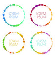 set round bright colorful banners vector image