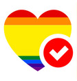 flag in heart shape for your design vector image