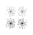 set of light rays sunburst and rays of sun design vector image vector image