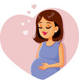 cute pregnant girl vector image