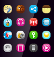 mobile phone icons vector image vector image