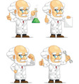 scientist or professor customizable mascot 2 vector image vector image