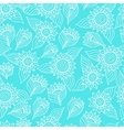 seamless floral pattern with lace ornament vector image