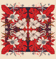 tile red contract rose floral vintage modern vector image