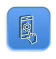 touch isometric icon for graphic and web design vector image vector image
