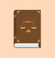 law and justice book icon vector image