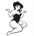 oversize pinup girl vector image vector image
