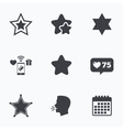 star of david icons symbol israel vector image